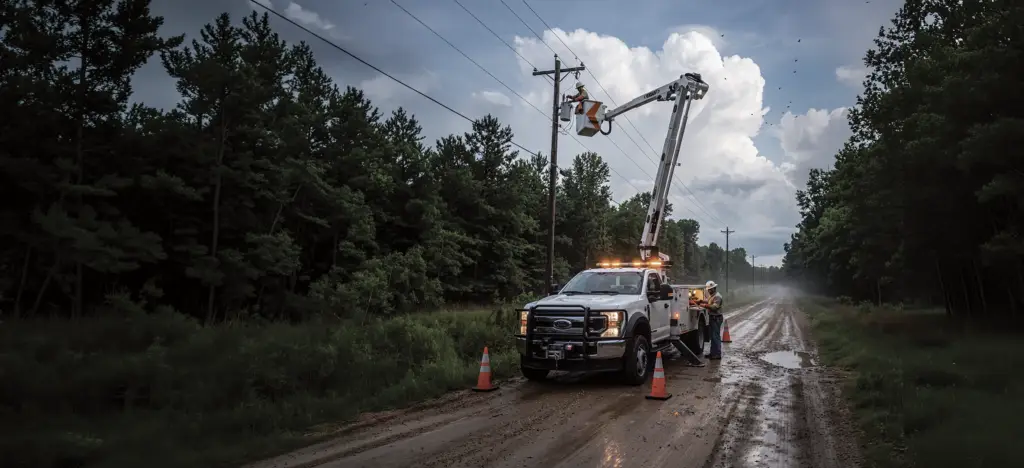 Versalift VST-55 bucket truck on a Ford Super Duty chassis