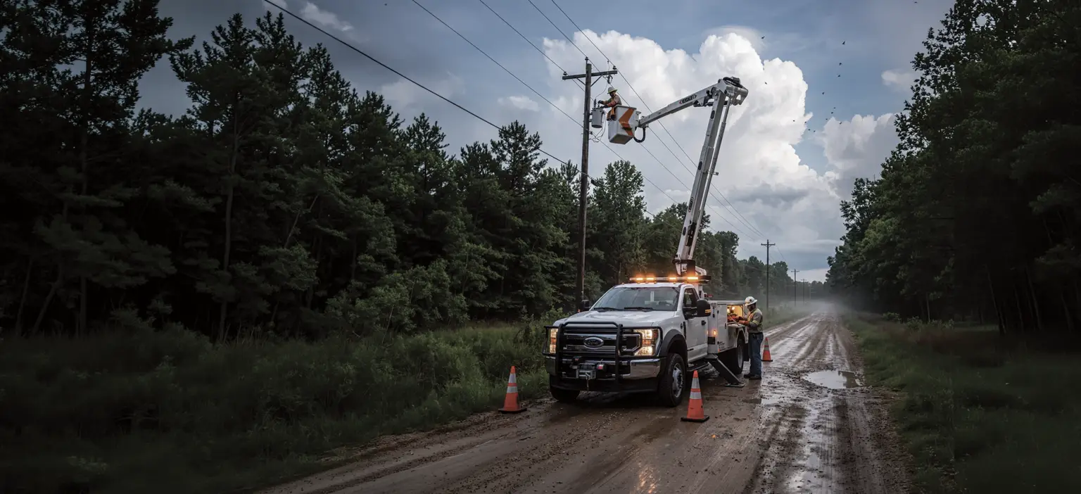 Versalift VST-55 bucket truck on a Ford Super Duty chassis